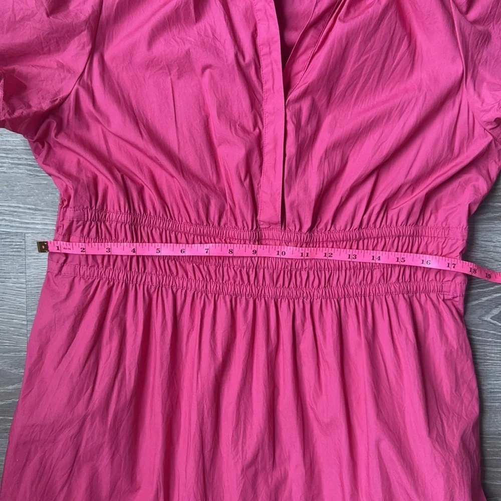 Quince Hot Pink Short-Sleeve Tiered Maxi Dress - Picture 12 of 13